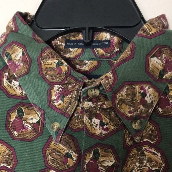 Ducks unlimited all over duck print button down long sleeves shirt size XL vtg - Picture 6 of 13